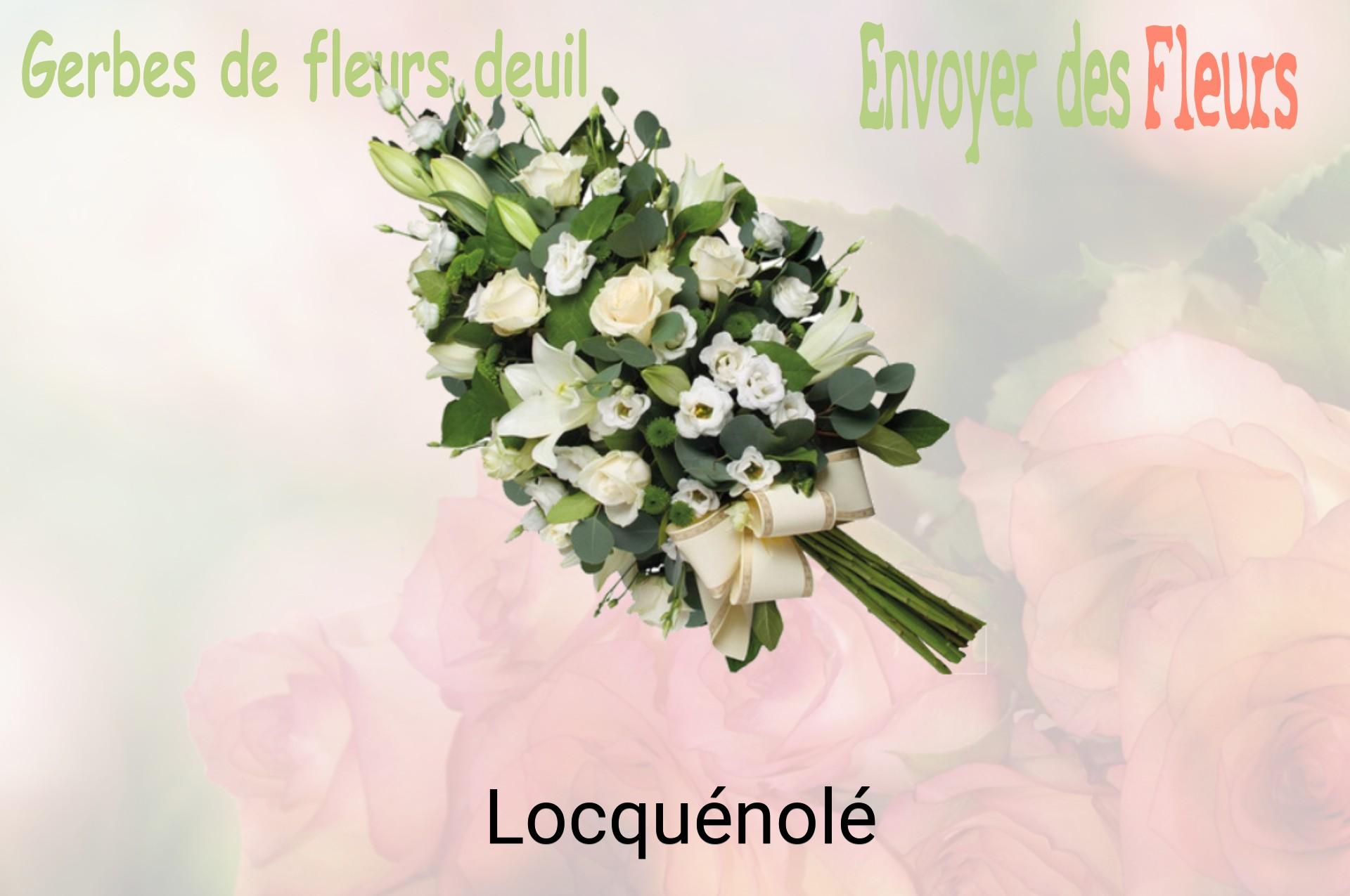 Gerbe de fleurs de deuil livrée à Locquénolé